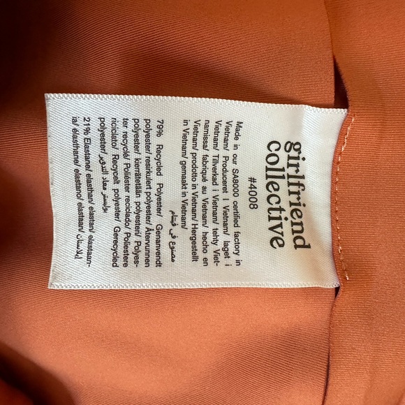 Girlfriend Collective compressive ankle leggings burnt orange women’s Size Small - Picture 3 of 4